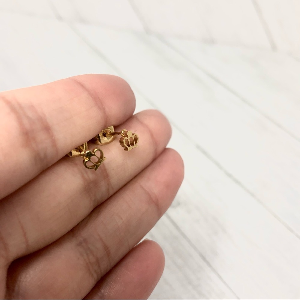 Small crowns stainless steal Earrings - Picture 2 of 5